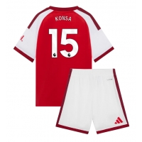 Camiseta Arsenal Ezri Konsa #15 Primera Equipación Replica 2026-27 para niños mangas cortas (+ Pantalones cortos)